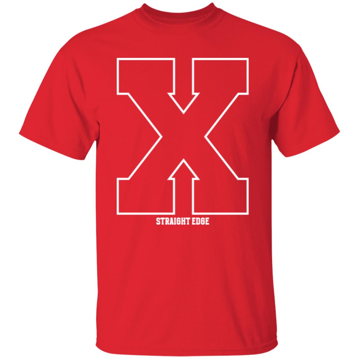 Straight Edge Big X T-Shirt – ﻿Iron Will Clothing