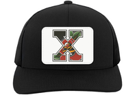 X Rose Tattoo Straight Edge Trucker Snap Back