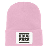 Drug Free Cuffed Knit Beanie