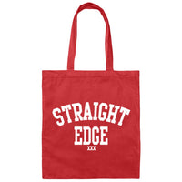 Straight Edge Canvas Tote Bag