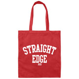 Straight Edge Canvas Tote Bag