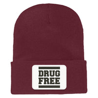 Drug Free Cuffed Knit Beanie