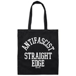 Antifascist Straight Edge Canvas Tote Bag