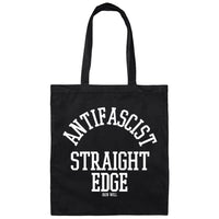 Antifascist Straight Edge Canvas Tote Bag