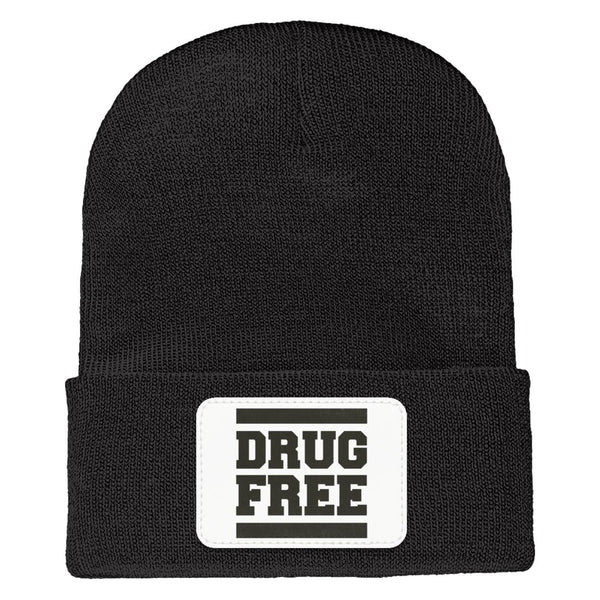 Drug Free Cuffed Knit Beanie