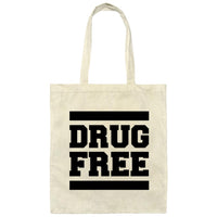 DRUG FREE Canvas Tote Bag Natural