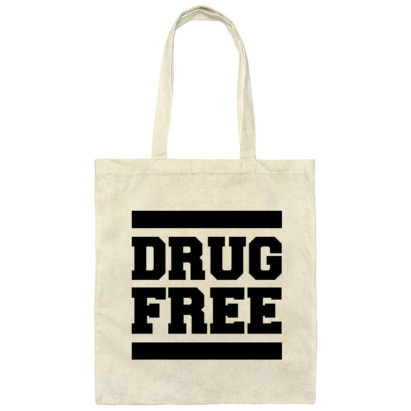 DRUG FREE Canvas Tote Bag Natural