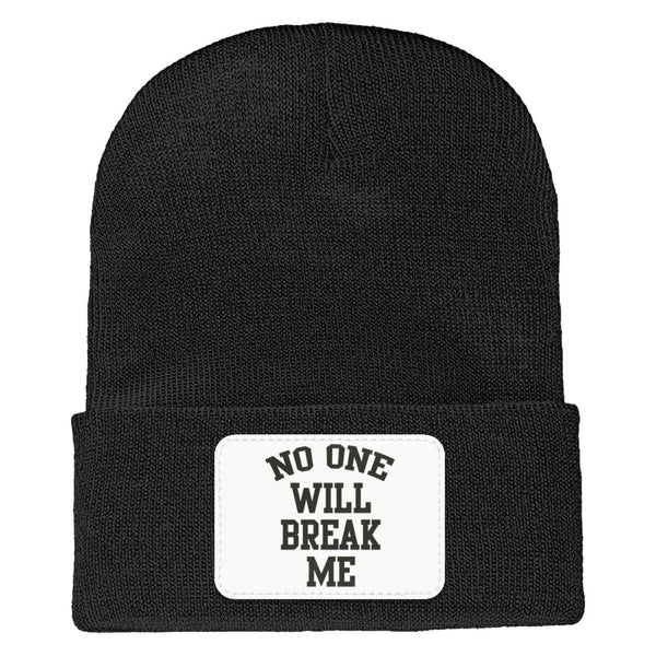 No One Will Break Me Cuffed Knit Beanie