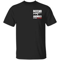 Defend Animals - go vegan stay vegan T-Shirt Black