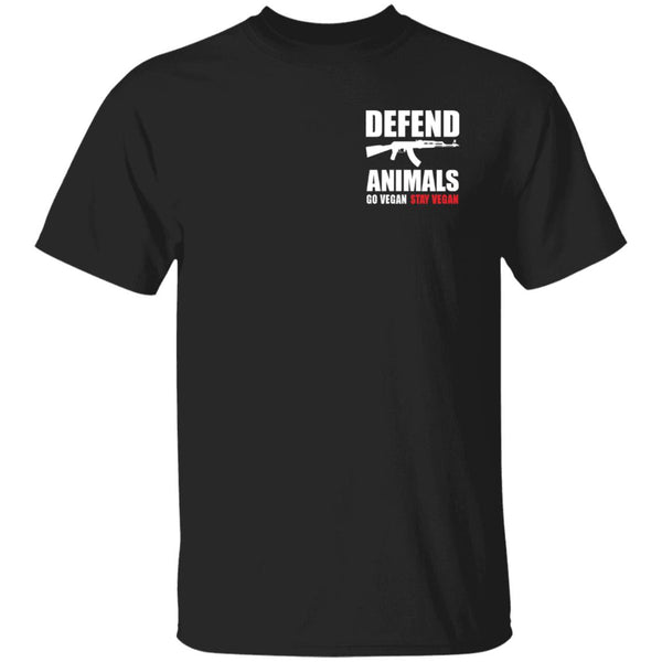 Defend Animals - go vegan stay vegan T-Shirt Black