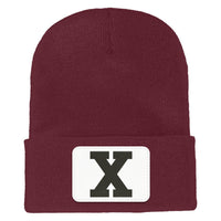 Big X Cuffed Knit Beanie