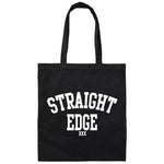 Straight Edge Canvas Tote Bag