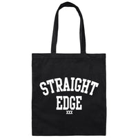 Straight Edge Canvas Tote Bag