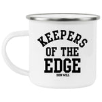 Keepers Of The Edge Enamel Camping Mug