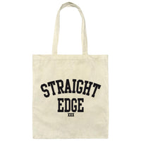 Straight Edge Canvas Tote Bag Natural