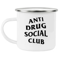 Anti Drug Social Club Enamel Camping Mug