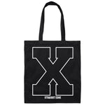 Straight Edge Big X Canvas Tote Bag